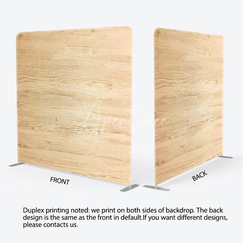 Aperturee - Aperturee Light Wood Texture Tension Fabric Backdrop Natural Wooden Planks Decor Rustic Farmhouse Theme Background for Portrait