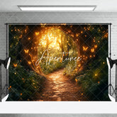 Aperturee - Aperturee Lighted Butterfly Arch Forest Scene Photo Backdrop