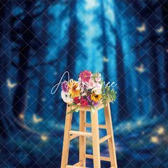 Aperturee - Aperturee Lighted Butterfly Night Forest Photography Backdrop