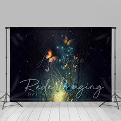 Aperturee - Aperturee Lighted Mystical Butterflies Fine Art Photo Backdrop