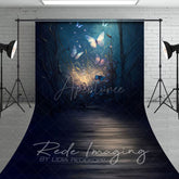 Aperturee - Aperturee Lighted Mystical Butterflies Fine Art Sweep Backdrop