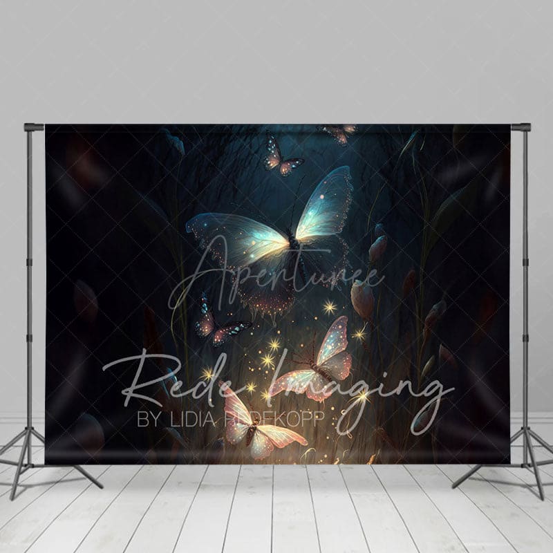 Aperturee - Aperturee Lighted Mystical Butterfly Fine Art Photo Backdrop