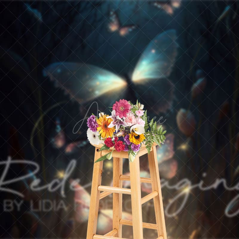 Aperturee - Aperturee Lighted Mystical Butterfly Fine Art Photo Backdrop