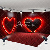 Aperturee - Aperturee Lighted Red Love Valentines Day Room Set Backdrop