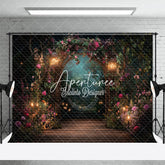 Aperturee - Aperturee Lighted Romantic Floral Arch Plant Wedding Backdrop