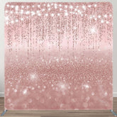 Aperturee - Aperturee Lighted Rose Gold Glitter Square Tension Backdrop