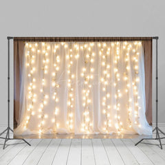 Aperturee - Aperturee Lighted White Chiffon Romantic Wedding Photo Backdrop