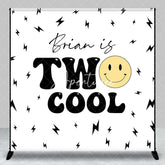 Aperturee - Aperturee Lightning Print Two Cool Custom Name Birthday Backdrop