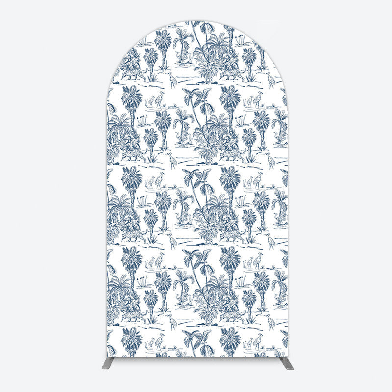 Aperturee - Aperturee Line Trees Wetland Animals Birthday Arch Backdrop