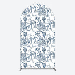 Aperturee - Aperturee Line Trees Wetland Animals Birthday Arch Backdrop