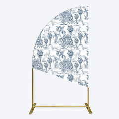 Aperturee - Aperturee Line Trees Wetland Animals Birthday Half Moon Arch Backdrop