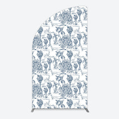 Aperturee - Aperturee Line Trees Wetland Animals Birthday Half Moon Arch Backdrop