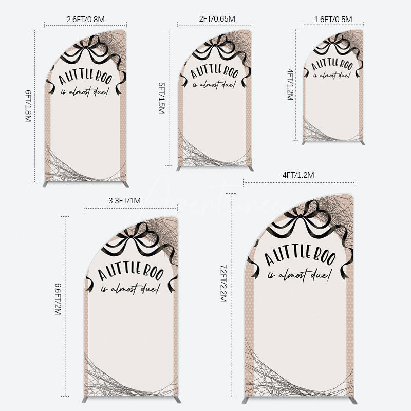 Aperturee - Aperturee Little Boo Almost Due Spider Web Half Moon Arch Backdrop