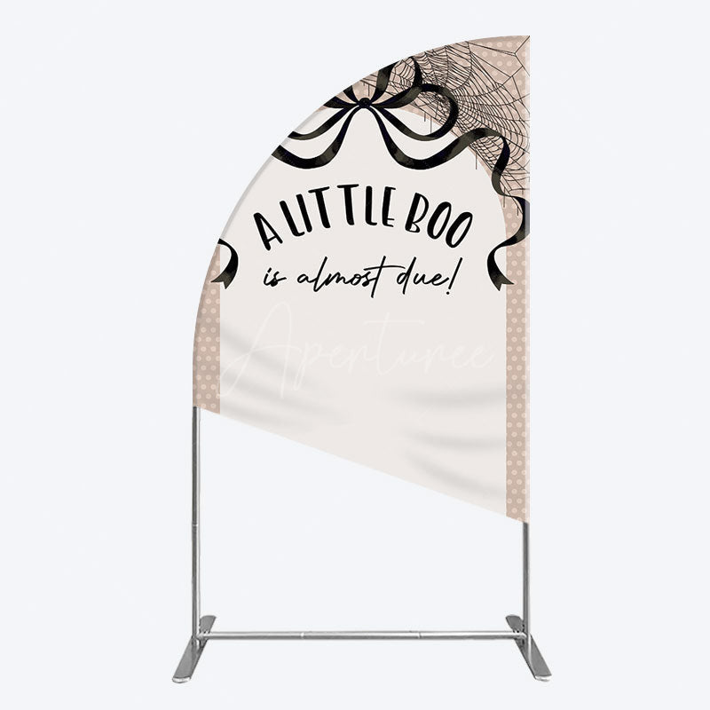 Aperturee - Aperturee Little Boo Almost Due Spider Web Half Moon Arch Backdrop