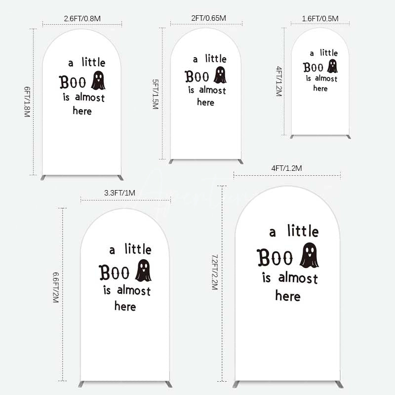 Aperturee Aperturee Little Boo Almost Here Baby Shower Arch Backdrop