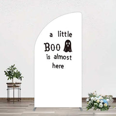 Aperturee Aperturee Little Boo Almost Here Baby Shower Half Moon Arch Backdrop