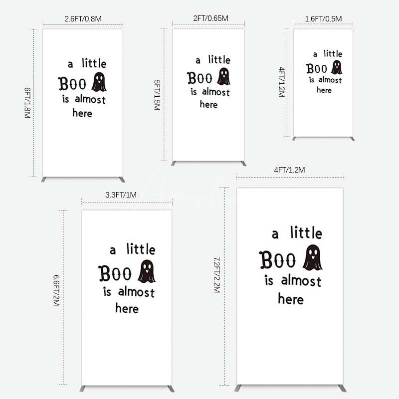 Aperturee Aperturee Little Boo Almost Here Baby Shower Rectangle Backdrop