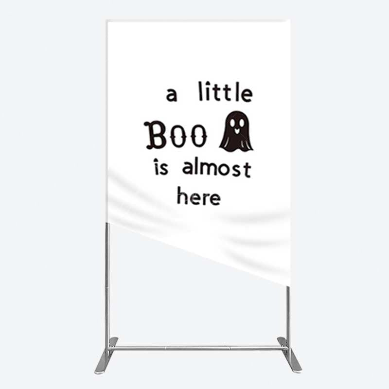 Aperturee Aperturee Little Boo Almost Here Baby Shower Rectangle Backdrop