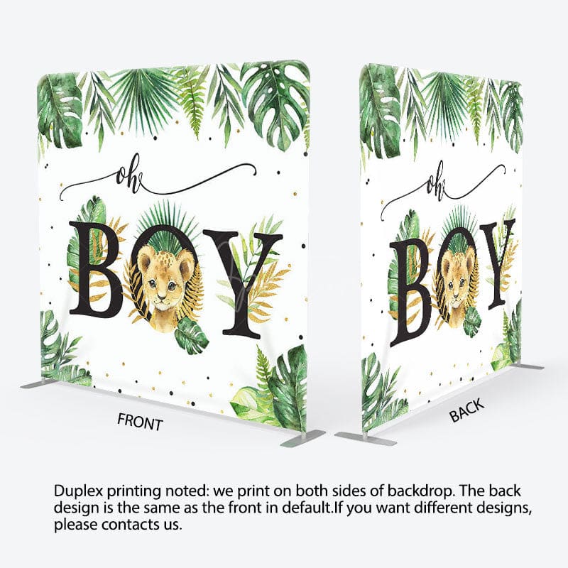 Aperturee - Aperturee Little Leopard Fabric Backdrop Cover for Baby Shower