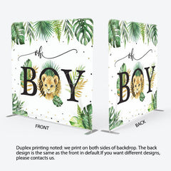 Aperturee - Aperturee Little Leopard Fabric Backdrop Cover for Baby Shower
