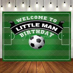 Aperturee - Aperturee Little Man Football Themed Birthday Party Backdrop
