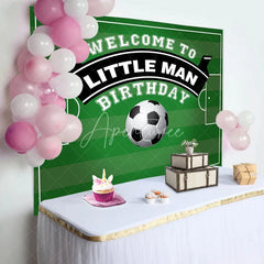 Aperturee - Aperturee Little Man Football Themed Birthday Party Backdrop