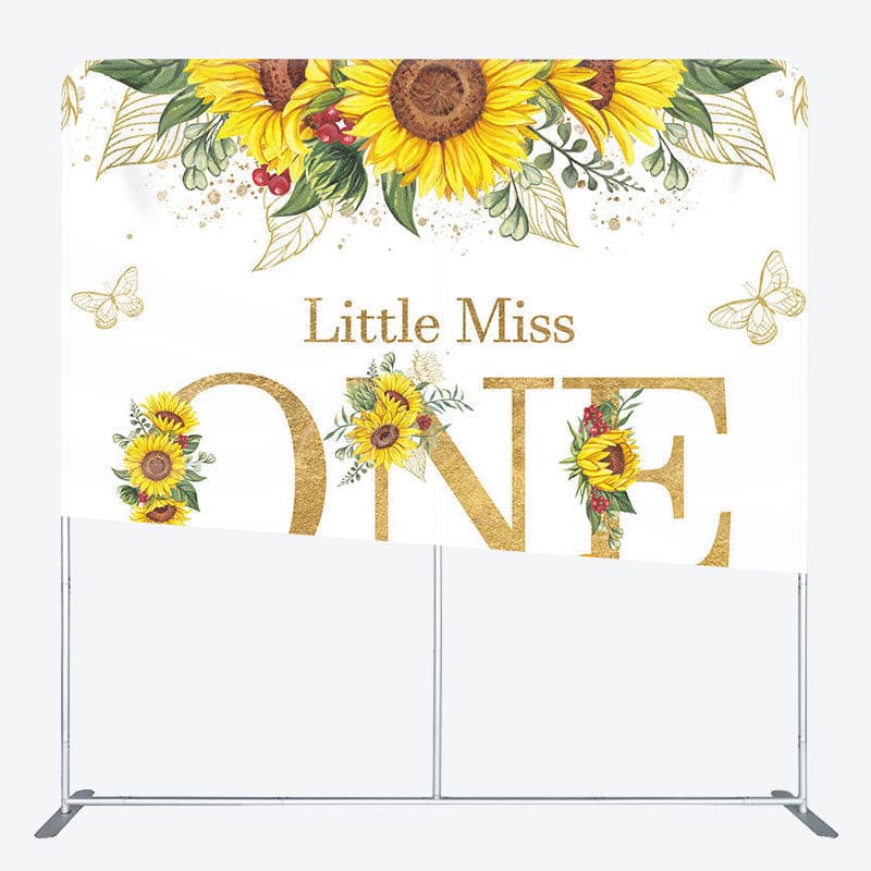 Aperturee - Aperturee Little Miss Onederful Fabric Backdrop Cover for Birthday
