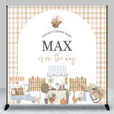 Aperturee Aperturee Locally Grown Baby Shower Backdrop Farmers Market and Vegetable Stand Personalized Little Sprout Welcome Sign