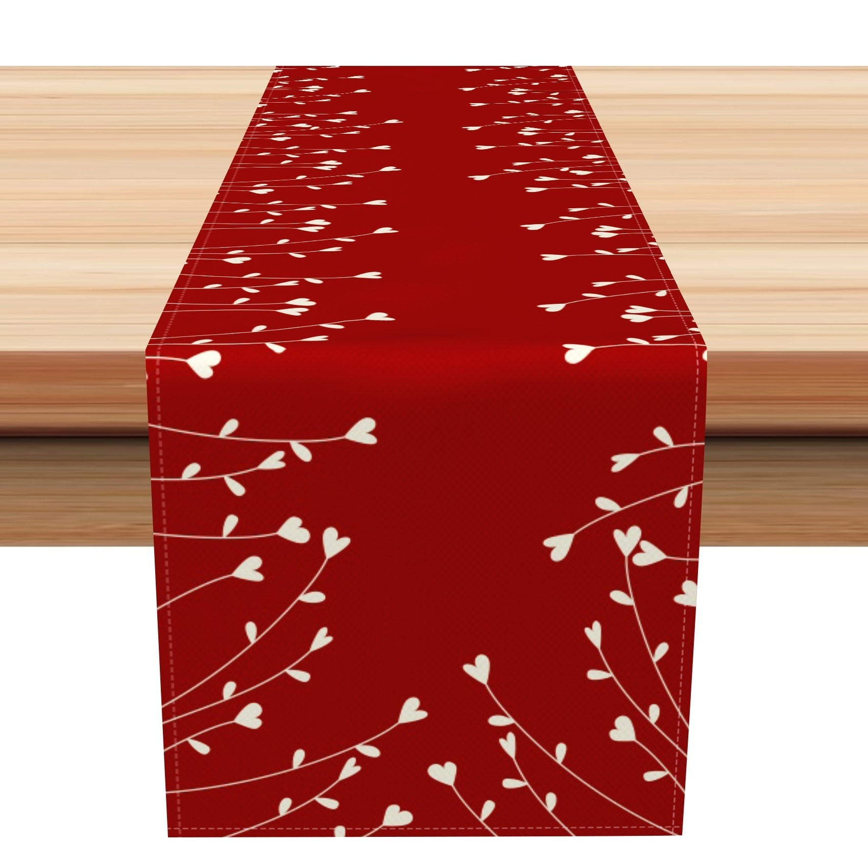 Aperturee - Aperturee Love Flower Root Sprout Valentines Day Table Runner