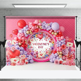 Aperturee - Aperturee Love Letter Valentine Day Backdrop Floral Wreath Envelopes Balloon Garland Background Romantic Photography Decor