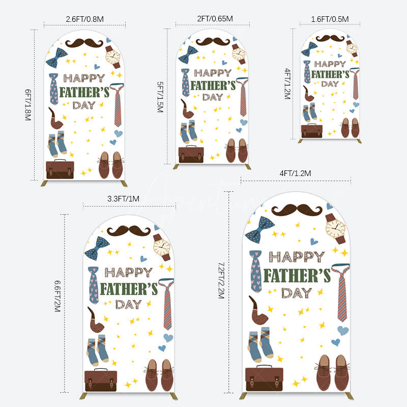 Aperturee - Aperturee Love Stars Tie Watch Happy Fathers Day Arch Backdrop