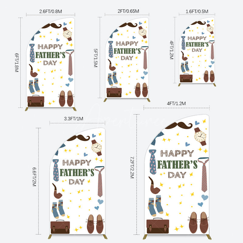 Aperturee - Aperturee Love Stars Tie Watch Happy Fathers Day Half Moon Arch Backdrop