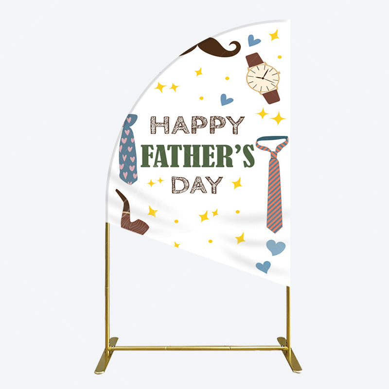 Aperturee - Aperturee Love Stars Tie Watch Happy Fathers Day Half Moon Arch Backdrop