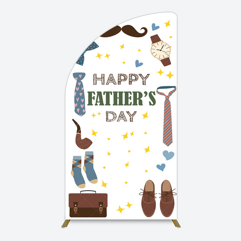 Aperturee - Aperturee Love Stars Tie Watch Happy Fathers Day Half Moon Arch Backdrop