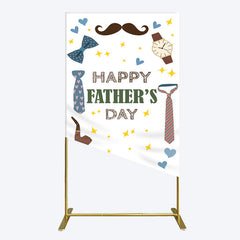 Aperturee - Aperturee Love Stars Tie Watch Happy Fathers Day Rectangle Backdrop