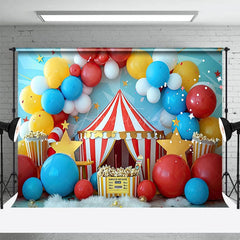 Aperturee - Aperturee Lovely Circus Balloon Arch Star Cake Smash Backdrop