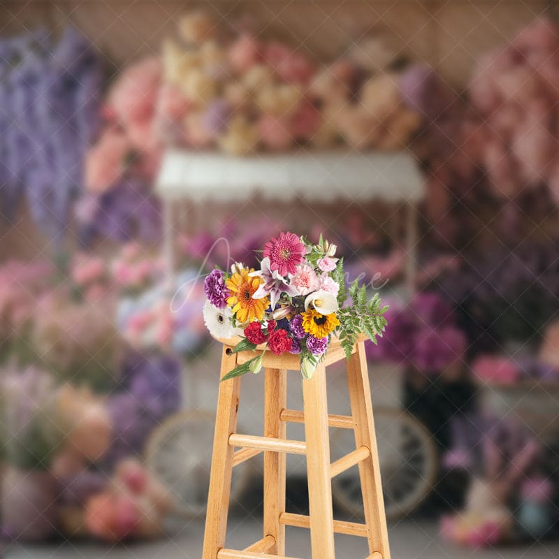 Aperturee - Aperturee Lovely Sweet Fresh Flowers Indoor Wedding Backdrop