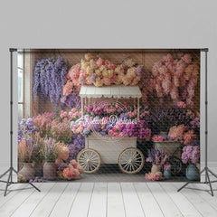 Aperturee - Aperturee Lovely Sweet Fresh Flowers Indoor Wedding Backdrop