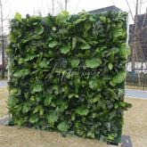 Aperturee - Aperturee Lush Green Artificial Flower Wall with Mixed Tropical Foliage Perfect for Wedding Party and Event Decor