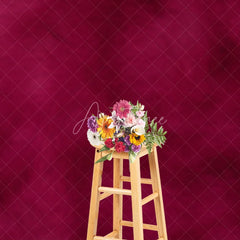 Aperturee - Aperturee Luxurious Deep Magenta Plush Fur Textured Photography Backdrop Soft Elegant Background for Creative Portraits.