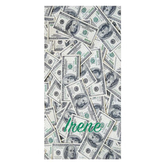 Aperturee - Aperturee Luxurious Dollars Custom Name Beach Towel For Man