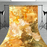 Aperturee - Aperturee Luxurious Golden Foil Texture Sweep Backdrop Elegant Party Photography Background for Celebrations