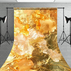 Aperturee - Aperturee Luxurious Golden Foil Texture Sweep Backdrop Elegant Party Photography Background for Celebrations