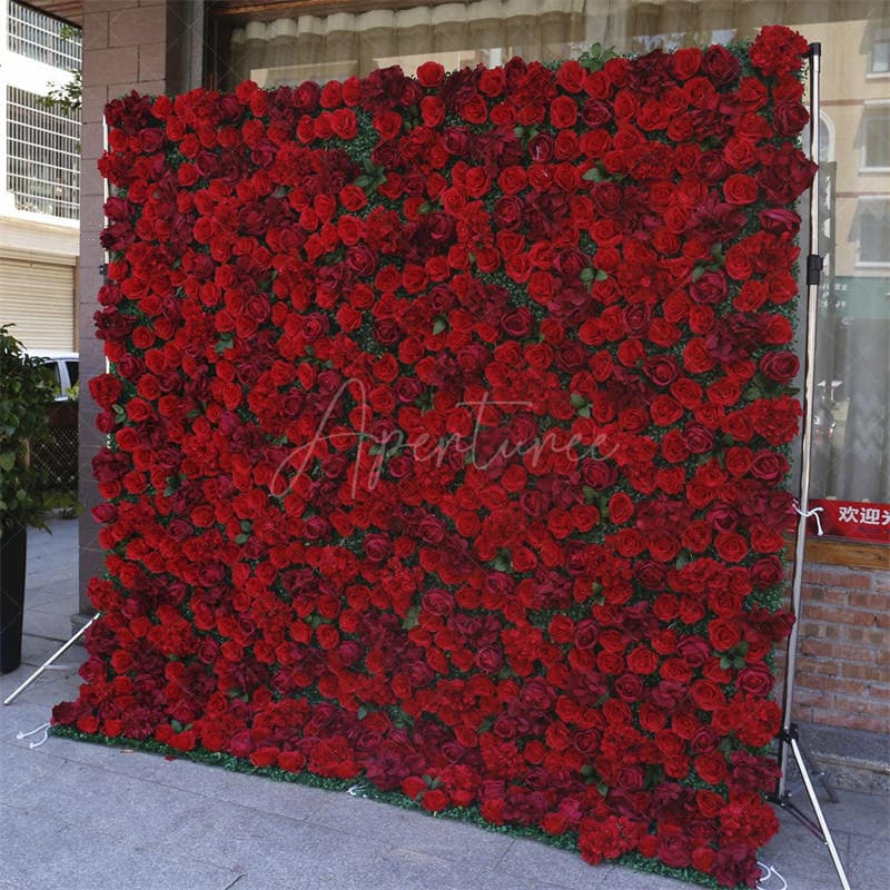 Aperturee - Aperturee Luxury Red Floral High Quality Bridal Shower Decor