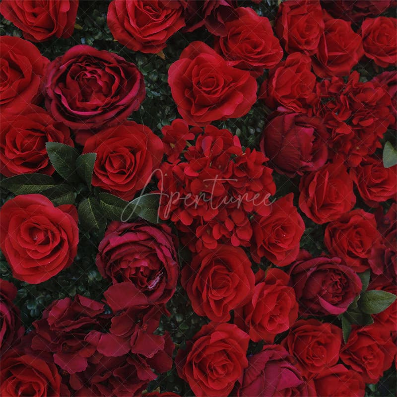 Aperturee - Aperturee Luxury Red Floral High Quality Bridal Shower Decor
