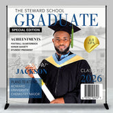 Aperturee - Aperturee Magazine Custom Name Photo Congrats Grad Backdrop