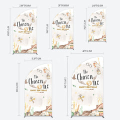 Aperturee - Aperturee Magic Academy Cartoon The Chosen One Half Moon Arch Backdrop