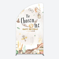 Aperturee - Aperturee Magic Academy Cartoon The Chosen One Half Moon Arch Backdrop