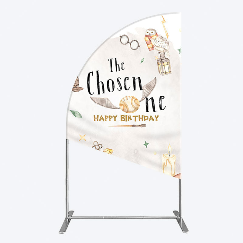 Aperturee - Aperturee Magic Academy Cartoon The Chosen One Half Moon Arch Backdrop