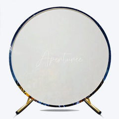 Aperturee - Aperturee Magic Castle Round Backdrop Wizard School Starry Night Photography Background